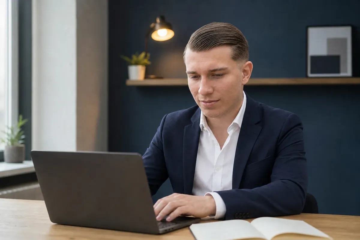 Ben Frank bei der Arbeit an einem Kundenprojekt